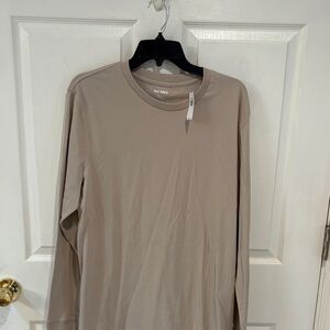 Old Navy Men's Beige Long Sleeve Tee